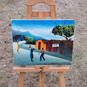 Painting Club Haiti By Frantz Louisii Haitian Art